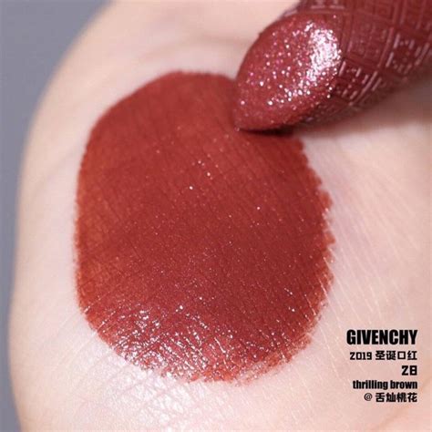 givenchy lipstick 28 thrilling brown|givenchy lip balm.